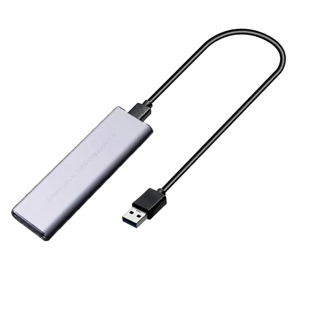 ENCLOSURE USB 3.01/3.1 M.2 NGFF-NVME HDD DUAL