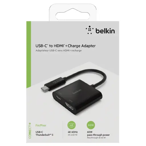 [AVC002BTBK] BELKIN ADAPTER USB-C TO HDMI + CHARGE ADAPTER 60W